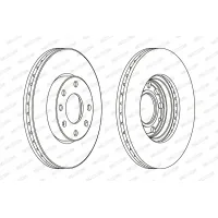 Brake disc FERODO DDF1041
