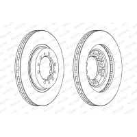 Brake disc FERODO DDF1109