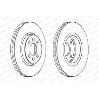Brake disc FERODO DDF1124