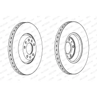 Brake disc FERODO DDF1274C-1