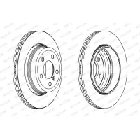 Brake disc FERODO DDF1297C-1