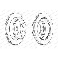 Brake disc FERODO DDF1385C