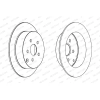 Brake disc FERODO DDF1485C