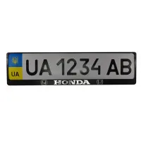 CarLife license plate frame plastic with three-dimensional letters Honda (2 pcs) (24-005)