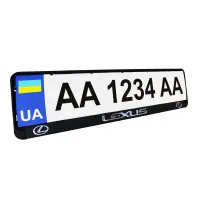 CarLife license plate frame plastic with three-dimensional letters LEXUS (2 pcs) (24-009)