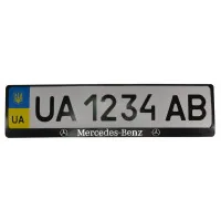 CarLife license plate frame plastic with volume letters Mercedes-Benz (2 pcs) (24-011)