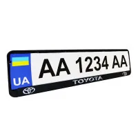 CarLife license plate frame plastic with three-dimensional letters Toyota (2 pcs) (24-017)