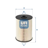 Fuel filter UFI 26.021.00