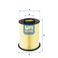 Air filter for a car UFI 27.675.00
