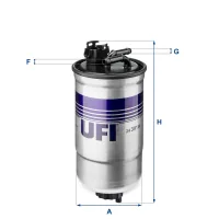 Fuel filter UFI 24.391.00