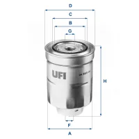 Fuel filter UFI 24.465.00