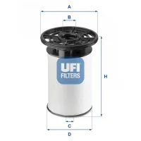 Fuel filter UFI 26.076.00