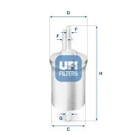 Fuel filter UFI 31.840.00