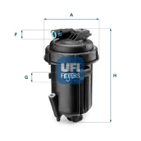 Fuel filter UFI 55.163.00