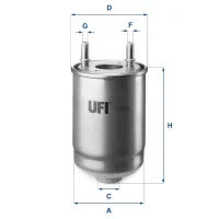 Fuel filter UFI 24.186.00