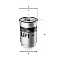 Fuel filter UFI 24.371.00