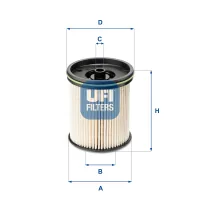 Fuel filter UFI 26.122.00