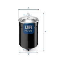 Fuel filter UFI 31.500.00