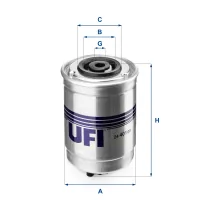 Fuel filter UFI 24.401.00