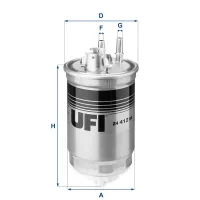 Fuel filter UFI 24.412.00