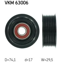 Ролик натягувача ременя SKF VKM 63006