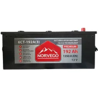 Акумулятор автомобільний NORVEGO ВЕСТА Premium 192A +лів (3) (1350 пуск)