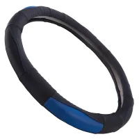 Steering wheel cover VITOL M black-blue (VLOD-L285 BK/BL M)