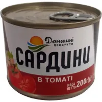Canned fish Homemade products Sardine in tomato sauce 200 g (4820186123081)