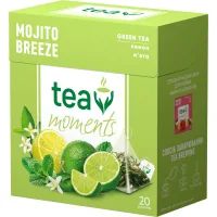 Tea Moments Mojito Breeze green tea 20x1.8 g pyramids (tm.00339)
