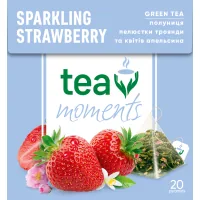 Tea Moments Sparkling Strawberry green tea 20x1.8 g pyramids (tm.02920)