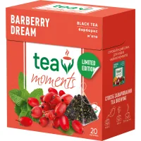 Tea Moments Barberry Dream black tea with barberry and mint 20x1.8 g pyramid (tm.03644)