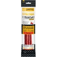 Meat snacks Dmytruk Raw-smoked sausages Spanish 80 g (4820247142778)