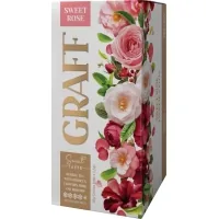 Graff Sweet Rose tea from hibiscus flowers, rose and rosehip 20x1.5 g (4820279612300)