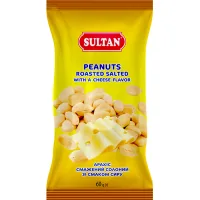 Горіхи Sultan Арахіс смажений солоний зі смаком сиру 60 г (slt.50687)