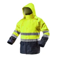 Neo Tools high visibility work jacket, Oxford 300 D, yellow, size XL (81-720-XL)