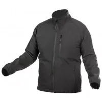 Куртка робоча Hoegert BIESE HT5K258-2XL SoftShell 96% поліестер/4% еластан чорна, 2XL (56) (HT5K258-2XL)