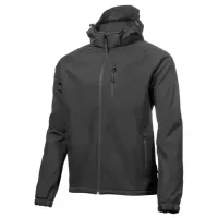 Куртка робоча Hoegert DITTER HT5K260-2XL з капюшоном SoftShell 96% поліестер/4% еластан чорна, 2XL (56) (HT5K260-2XL)