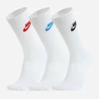 Socks Nike U NK NSW EVERYDAY ESSENTIAL CR DX5025-911 46-50 3 pairs White (196148785753)