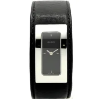 Наручний годинник Gucci 7800SR 07835 steel, black dial, black leather