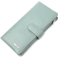 Purse Karya Made of genuine leather Gray-blue (21000)