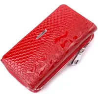 Purse Karya Made of lacquered textured leather Red (21428)