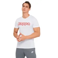 T-shirt Kappa T-shirt Mezza Manica Girocollo K1335 Bianco con stampa logo pet white XXL (8032522599122)