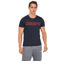 T-shirt Kappa T-shirt Mezza Manica Girocollo K1335 BluNavy con stampa logo pet dark blue XL (8032606509771)