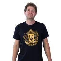 T-shirt Sol's Imperial 190 Coat of arms of Ukraine black XXL (11500309/137XXL)