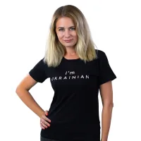 T-shirt Sol's Imperial Women 190 I'am Ukrainian black S (11502309/138S)