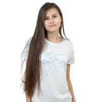 Sol's Pioneer Women World Map T-shirt white L (03579102/104L)