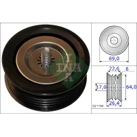 Belt tensioner roller INA 532 0671 10