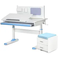 ErgoKids Blue desk (desk + bedside table) (TH-325 + BD C3_ BLUE)