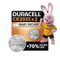 Battery CR 2025 special lithium tablet type 2025 3V, 2 pcs. in a Duracell package (5000394203907 / 5008922)