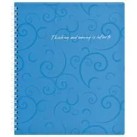 Notebook Buromax spiral side, B5, 80sheets, Barocco, square, blue (BM.2419-614)